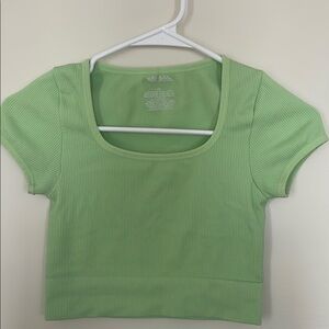 Wild Fable Green Fitted Crop T-Shirt